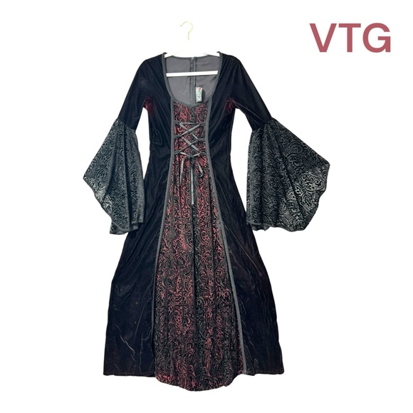 Lip Service Dresses & Skirts - VTG LIP SERVICE WOMENS MEDIUM GOWN GOTH DARK ROMANTIC WITCHY MIDEVIL